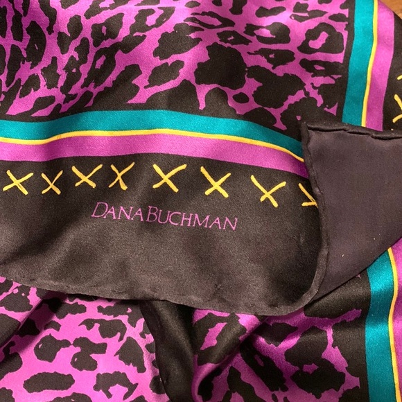 💗Dana Buchman Silk Scarf Wrap Oversized Vintage 1990s - Picture 3 of 5